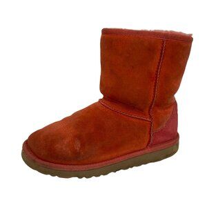 UGG Australia women's classic II weather short orange sheepskin upper size US 4